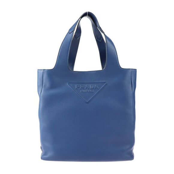 PRADA Blue Leather Shoulder Bag - Picture 1 of 9